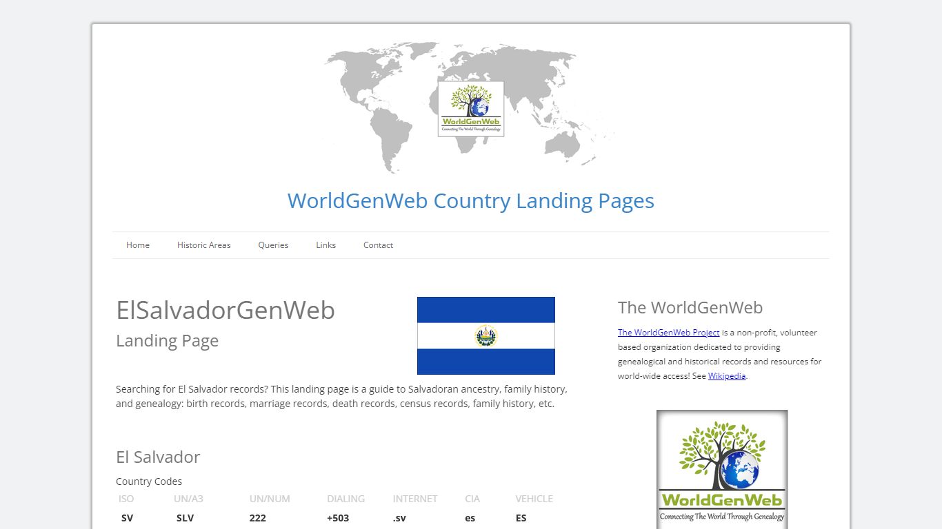 Salvadoran Genealogy / ElSalvadorGenWeb - WorldGenWeb Project
